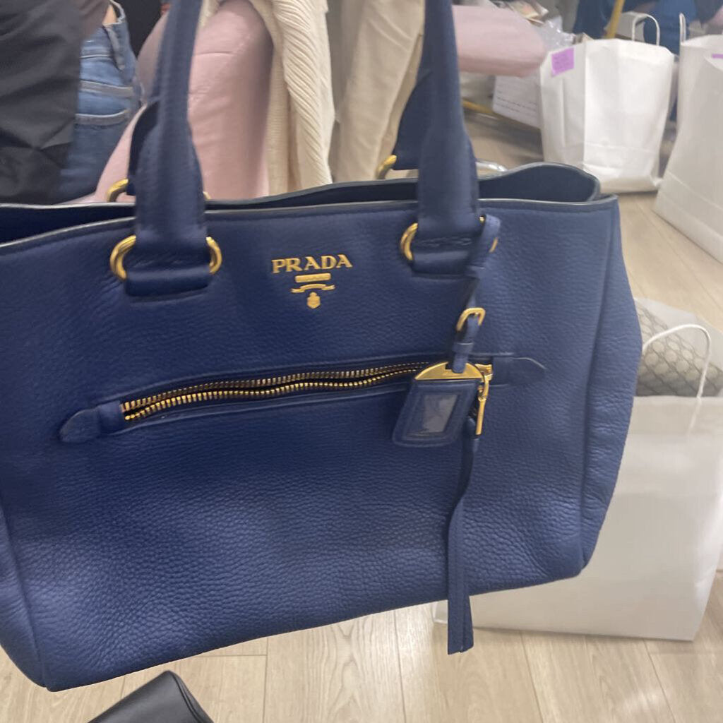 Blue Leather 2Way Bag