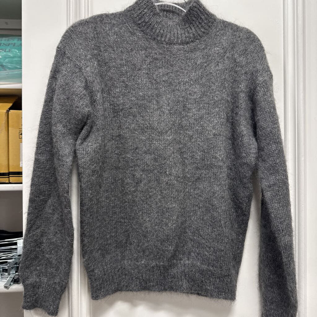 Grey Mohair Blend Sweater