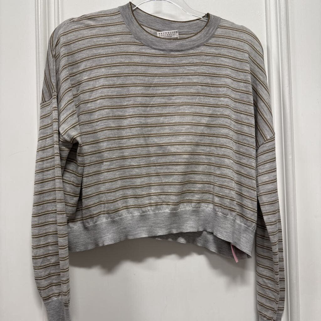 Grey Wool Stripe Sweater