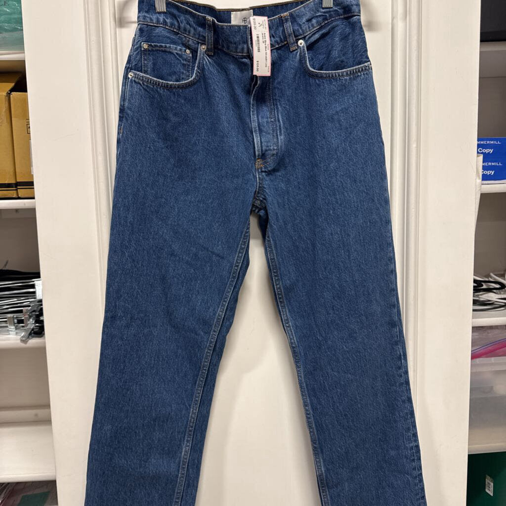 Blue Straight Leg Jeans