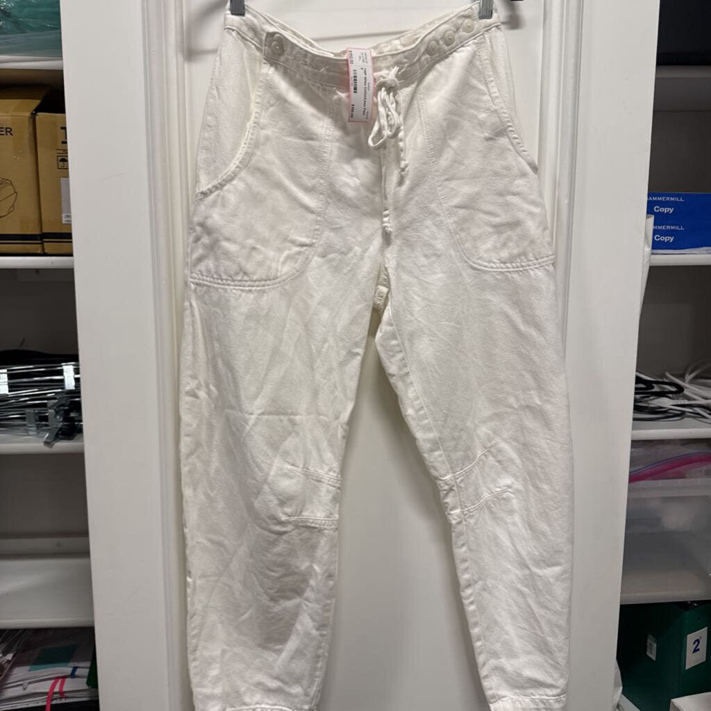 White Cotton/Linen Pant