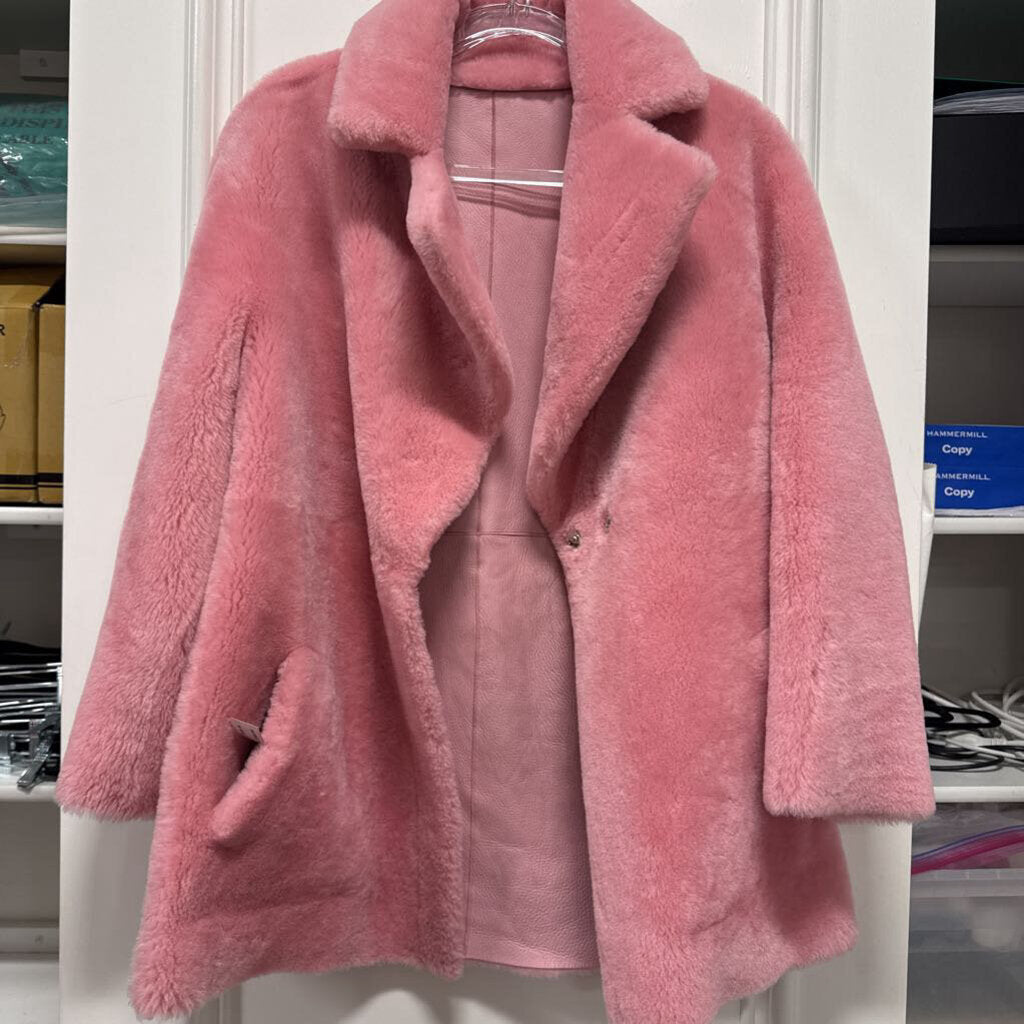 Pink Shearling Reversible Jacket (est 2500)