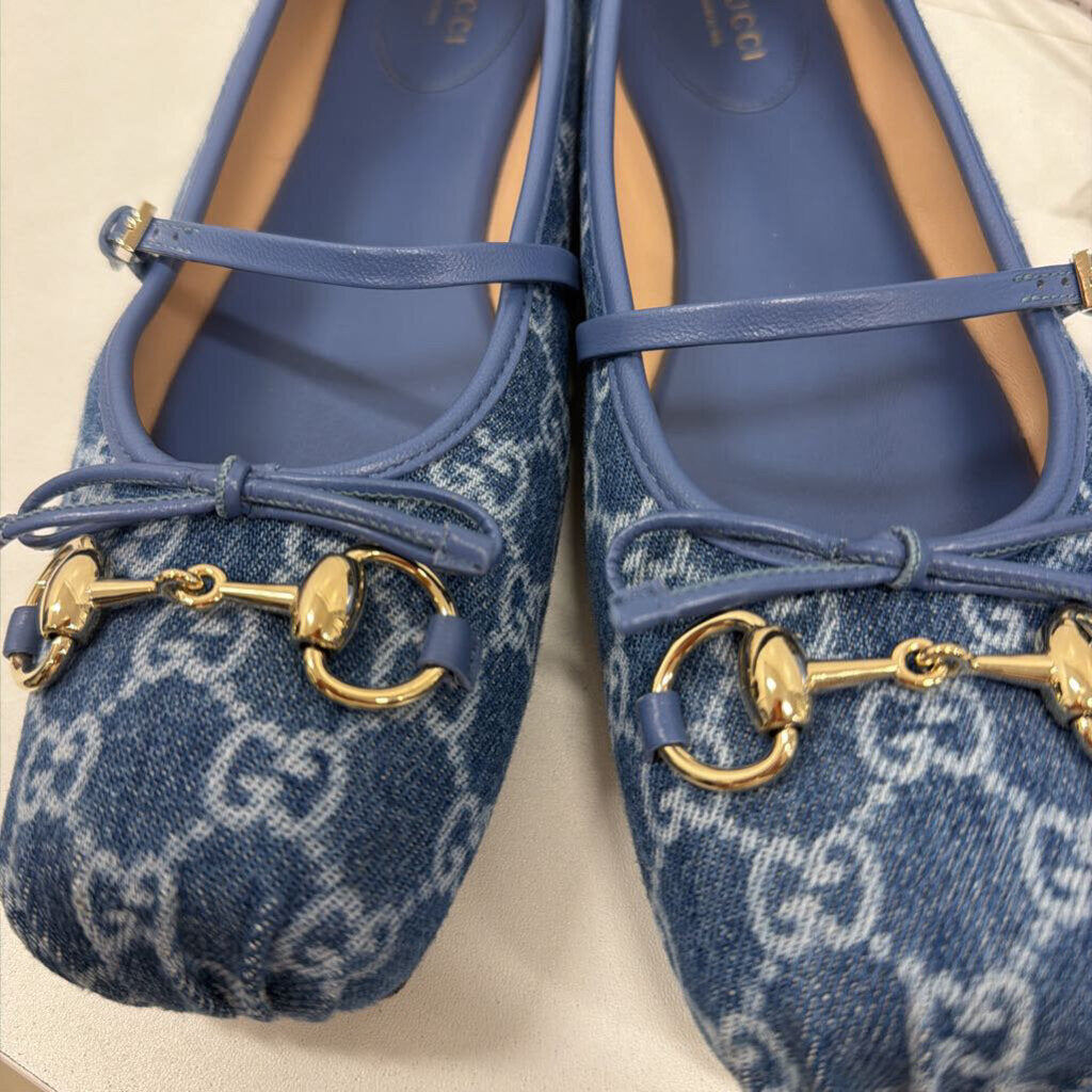 Denim Horsebit MaryJane Flat, 39