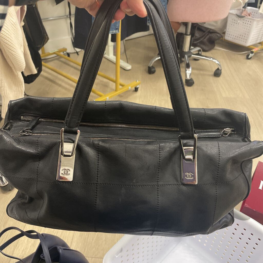 Black Vintage Chocolate Bar Boston Bag