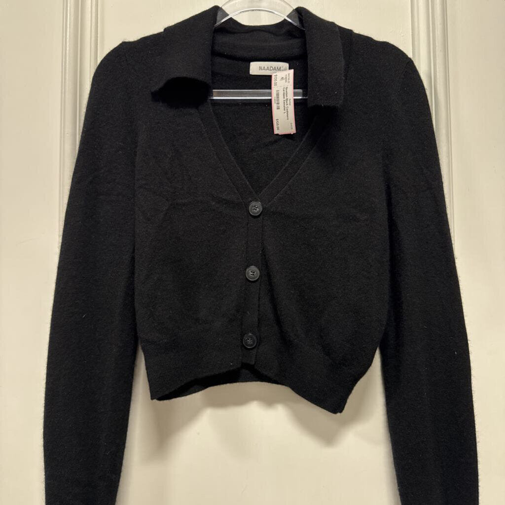 Black Cashmere Cardgian Sweater