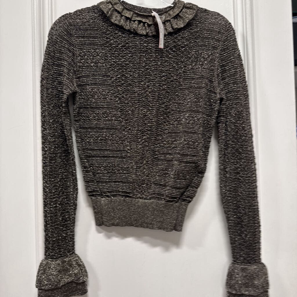 Gold Metallic LS Sweater