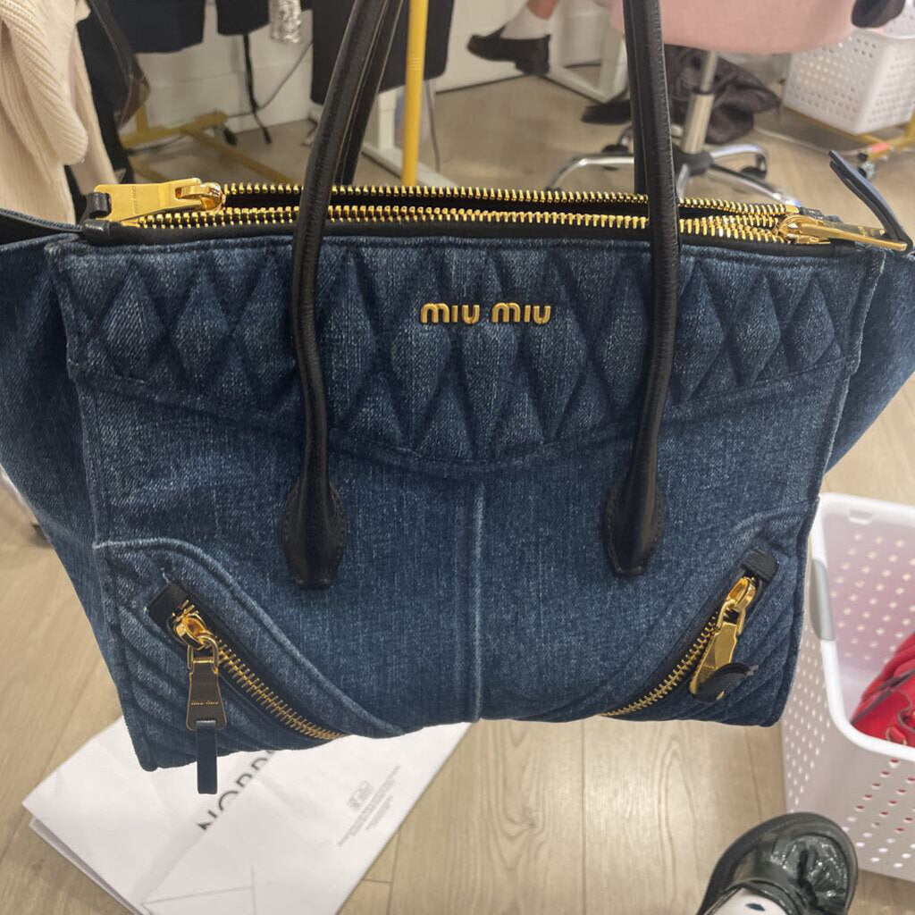 Denim Biker Handbag