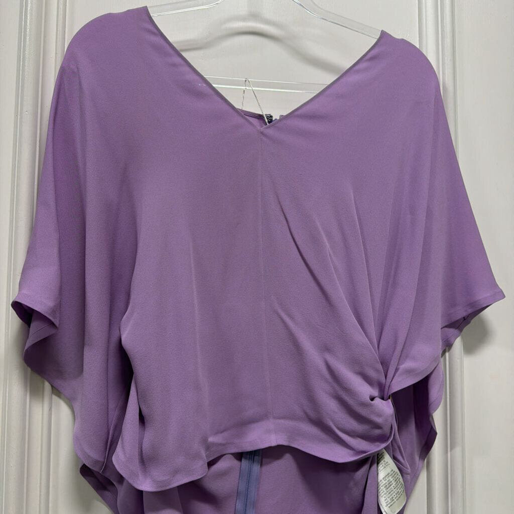 Lilac Purple Silk V-Neck Top (NWT), 48