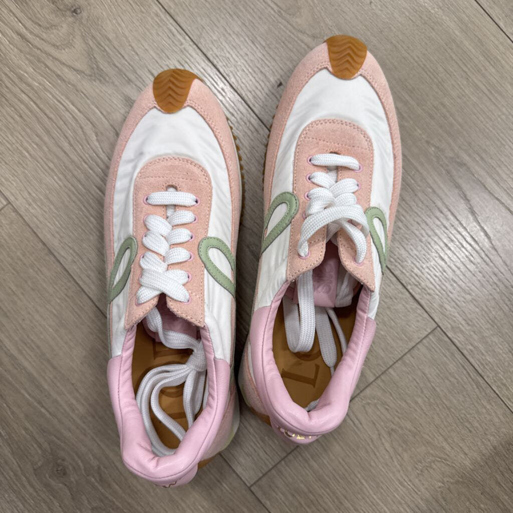 Loewe White/Pink Suede Sneaker