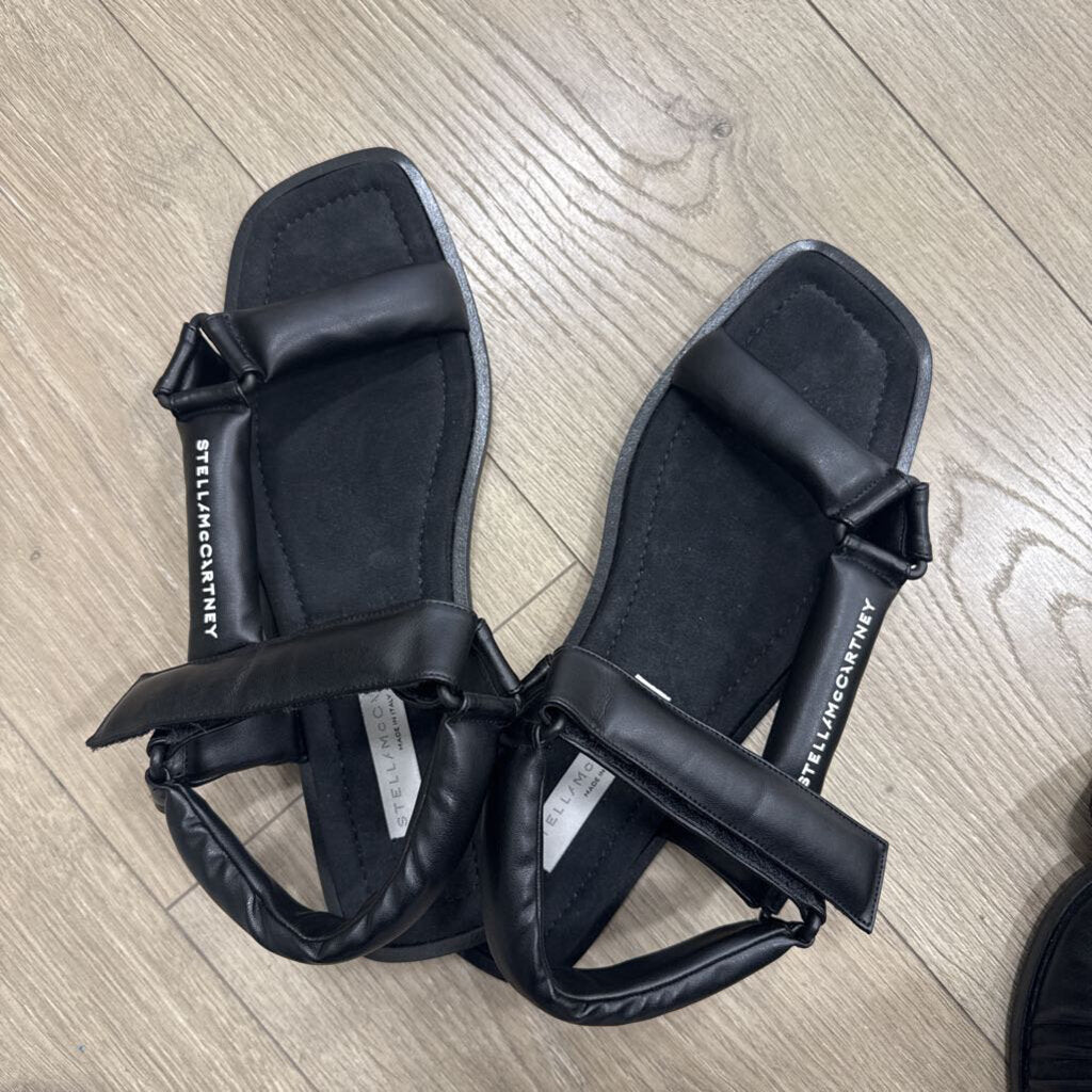 Stella McCartney Black Padded Leather Sandal
