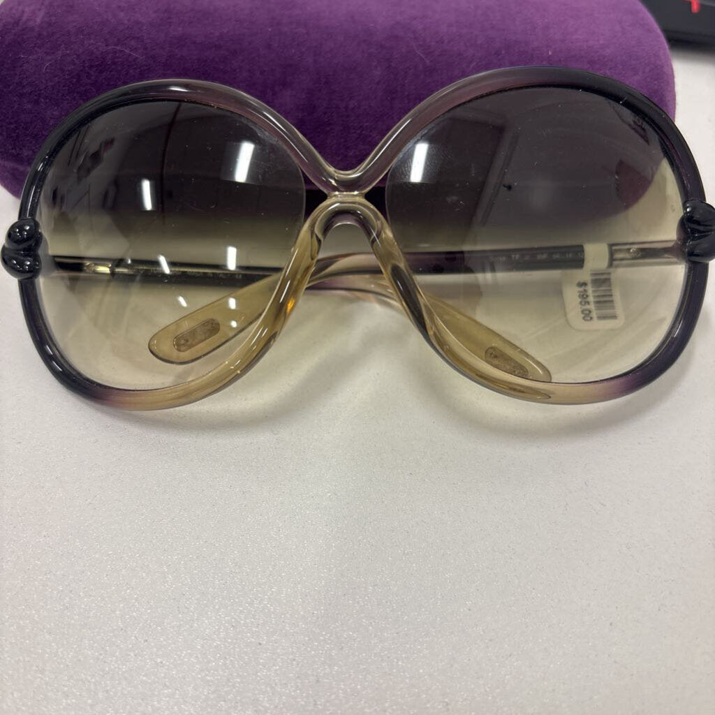 Purple Gradient Oversized Sunglasses