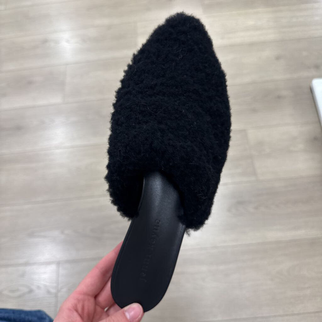 Jenni Kayne Black Shearling Mule