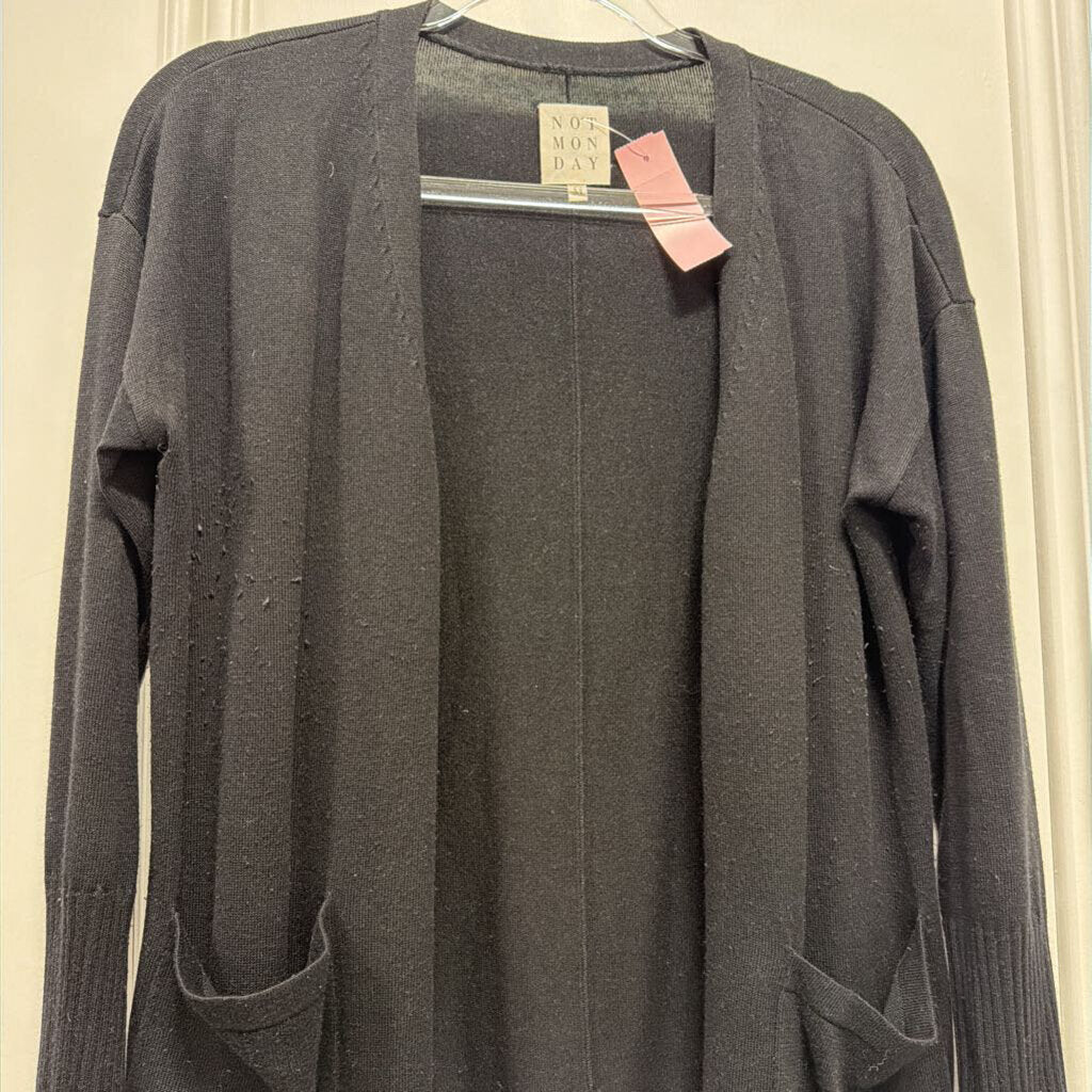Black Silk/Linen Cardigan