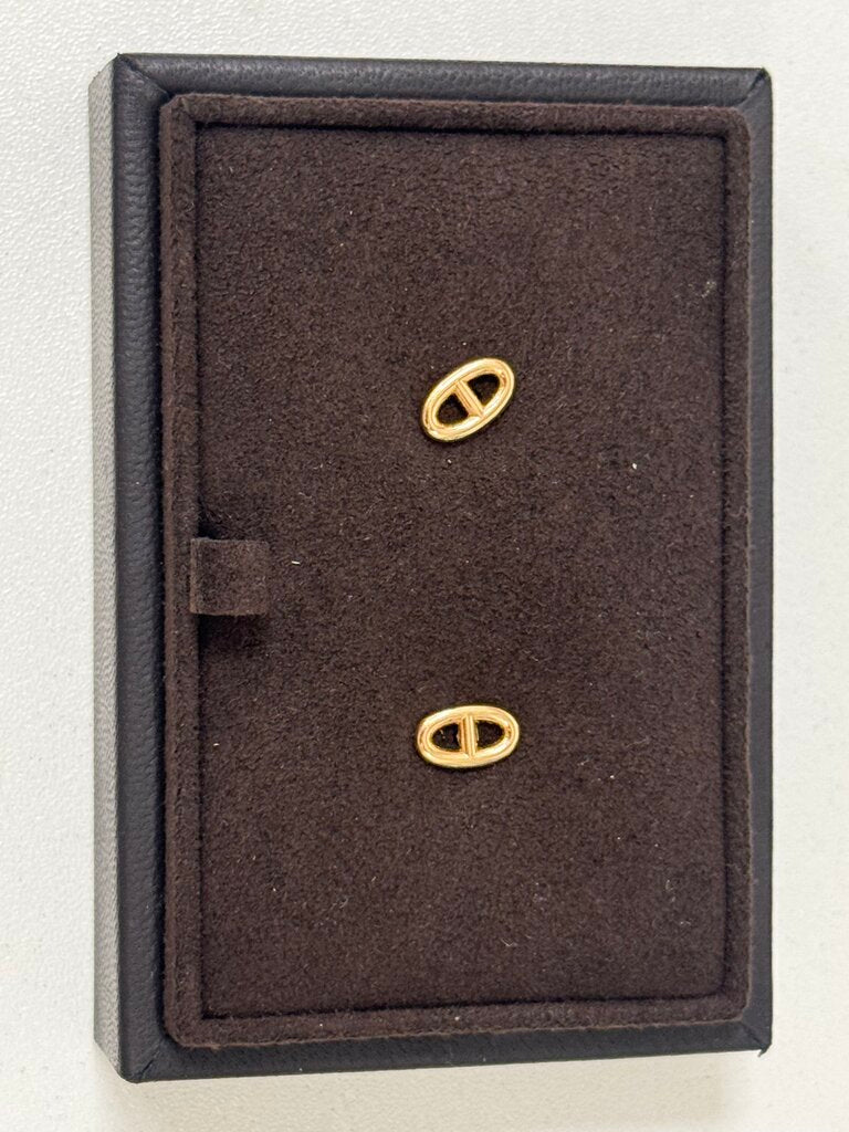 18k Rose Gold Farandole Stud Earrings, Very Small Model (full set)