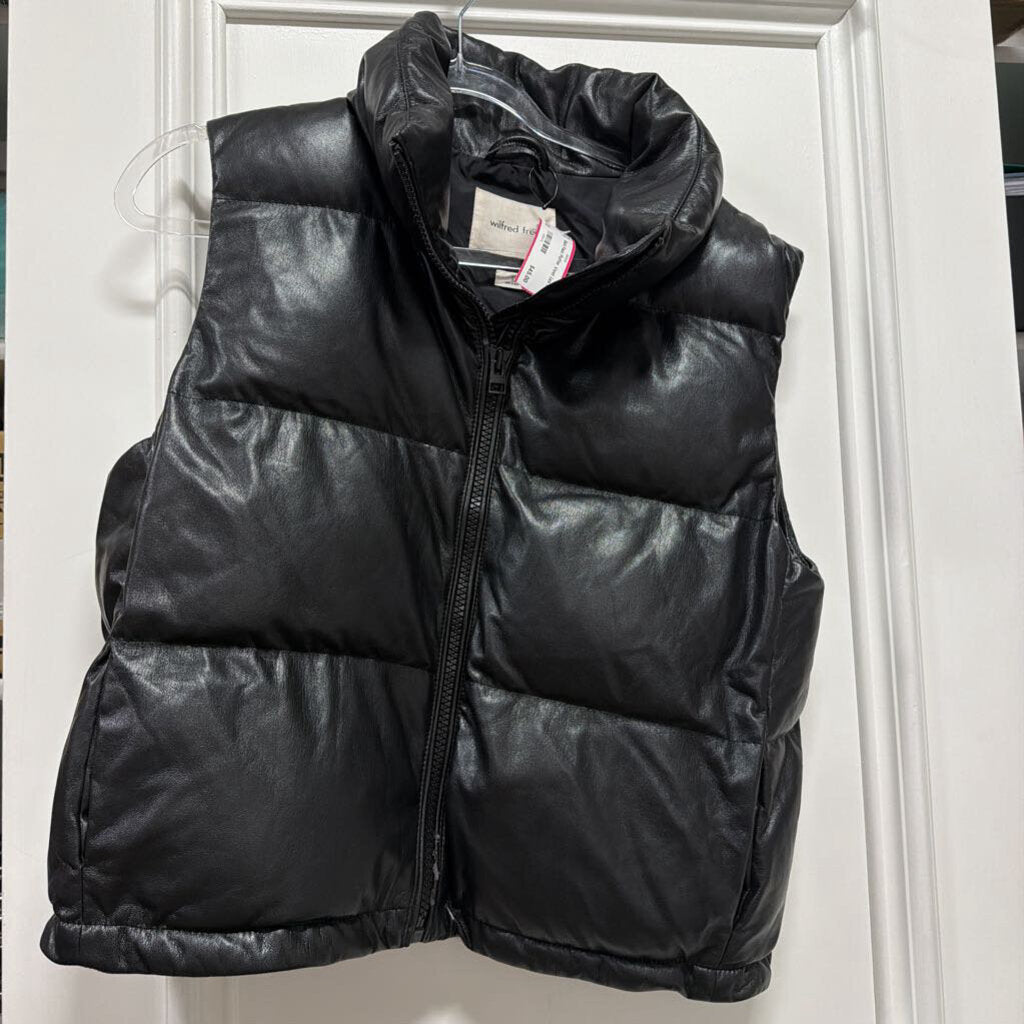 Black Faux Puffer Vest (as is)