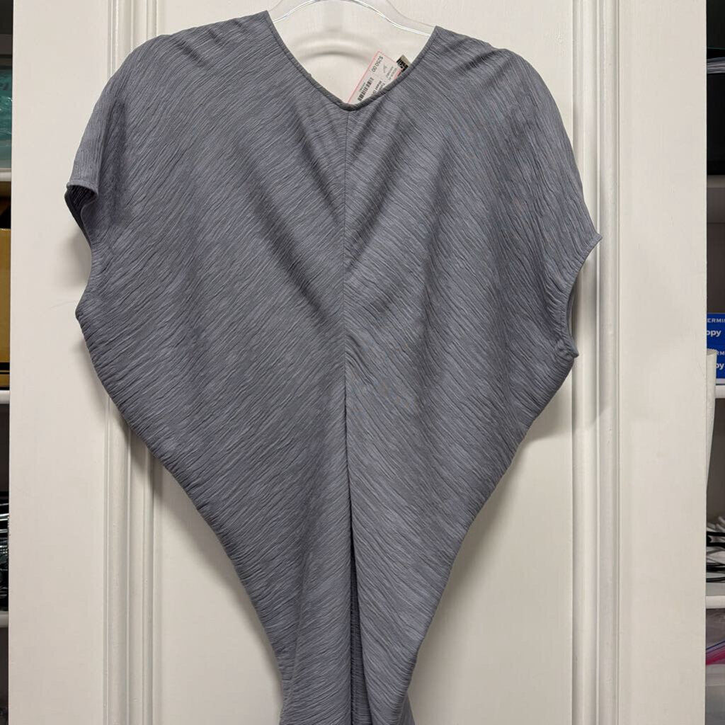 Grey Viscose Slouch Waist Dress