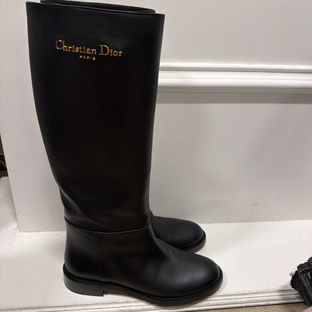 Black Leather Tall Boot