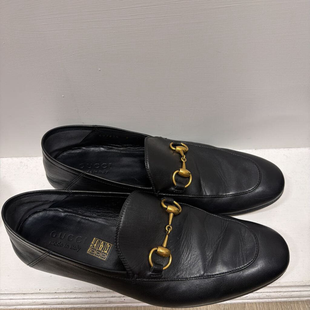Black Leather Horsebit Loafer