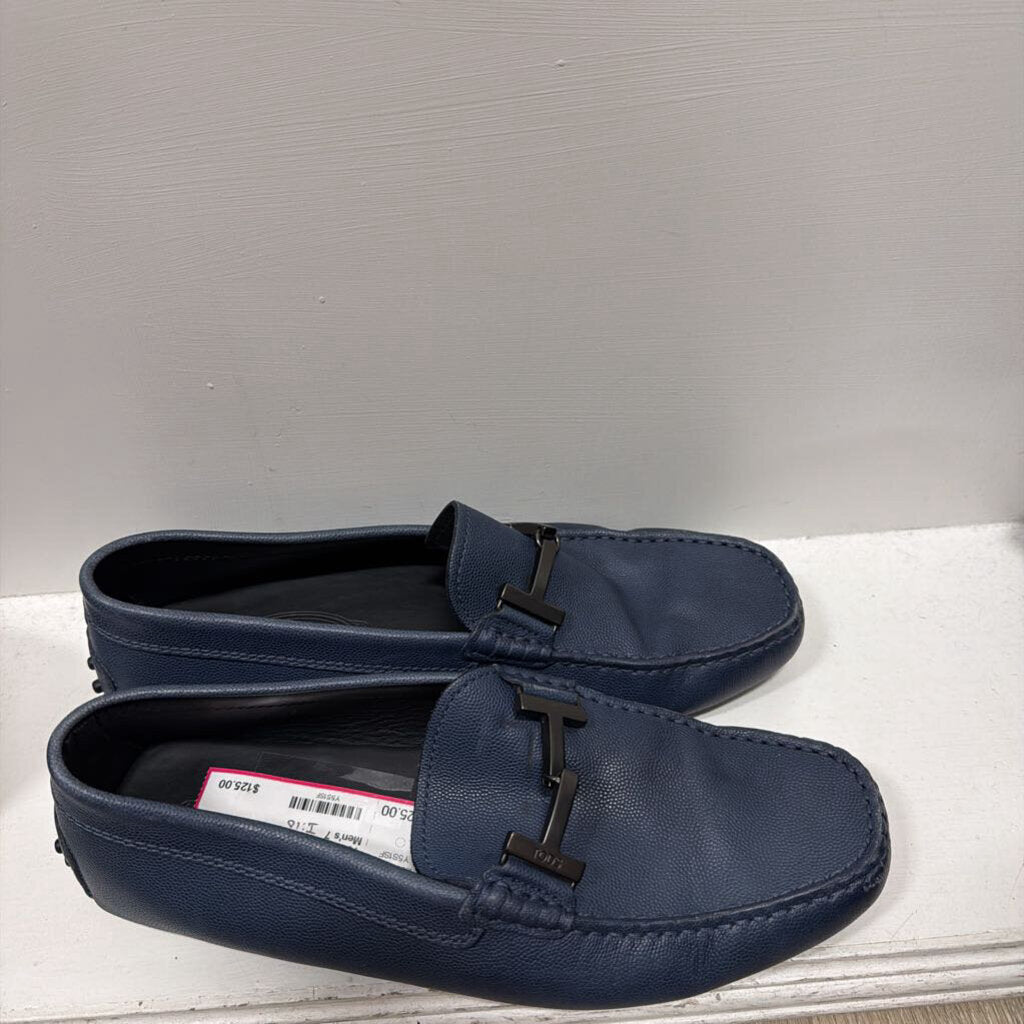 Blue Leather Loafer