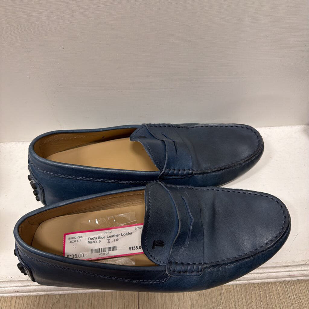 Blue Leather Loafer