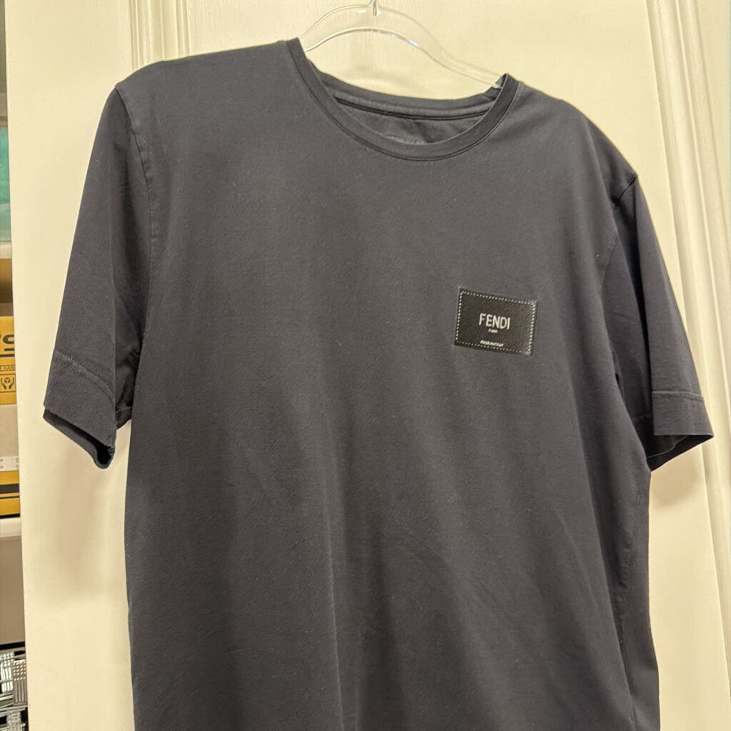 Black Cotton Logo Tee