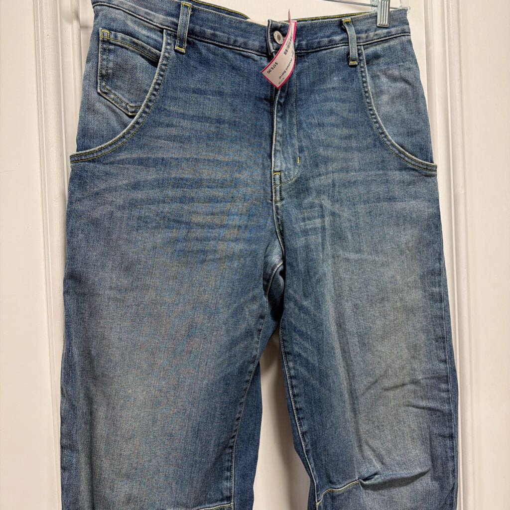 Blue Washed Barrel Leg Jean
