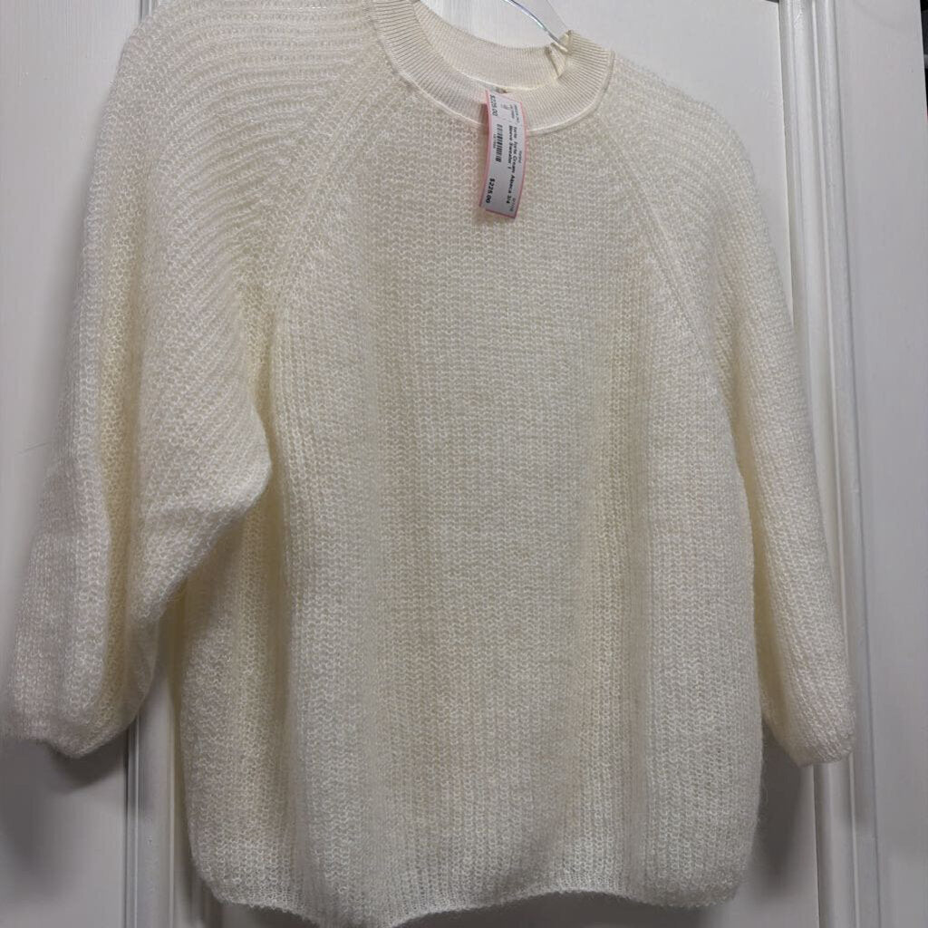 Cream Alpaca 3/4 Sleeve Sweater
