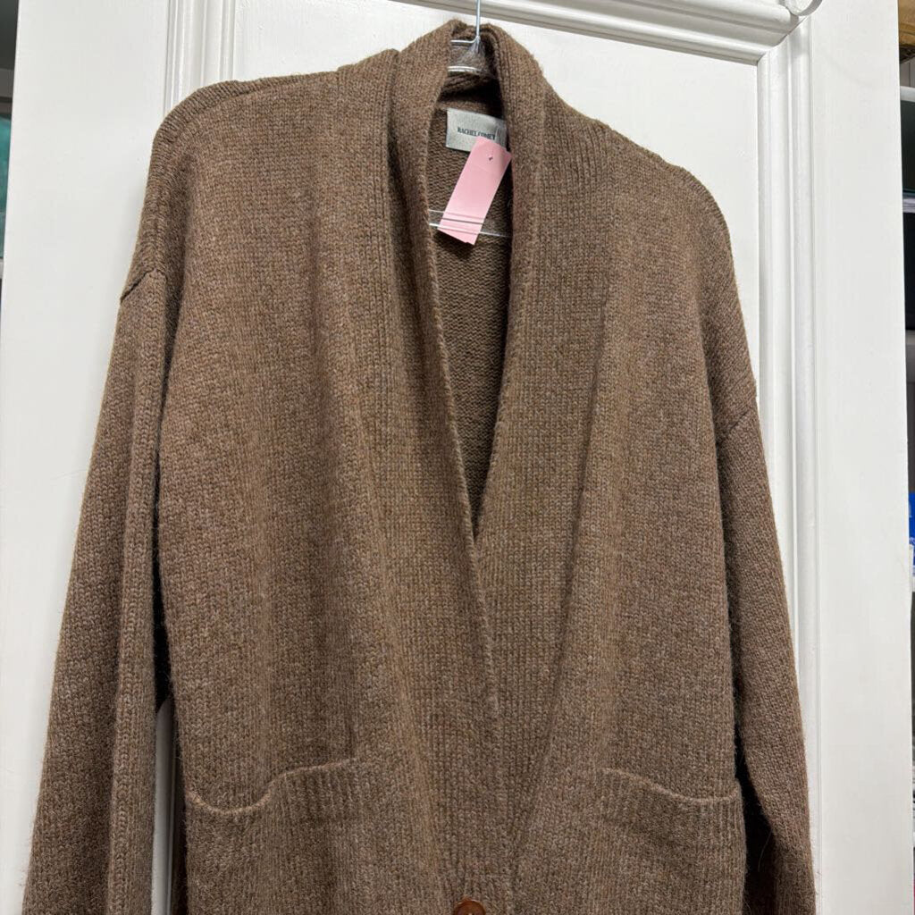 Brown Alpaca Blend Cardigan