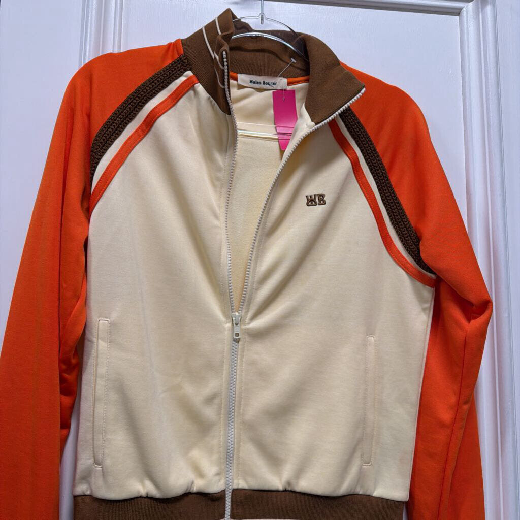 Yellow/Orange Poly Zip Up Track Jacket