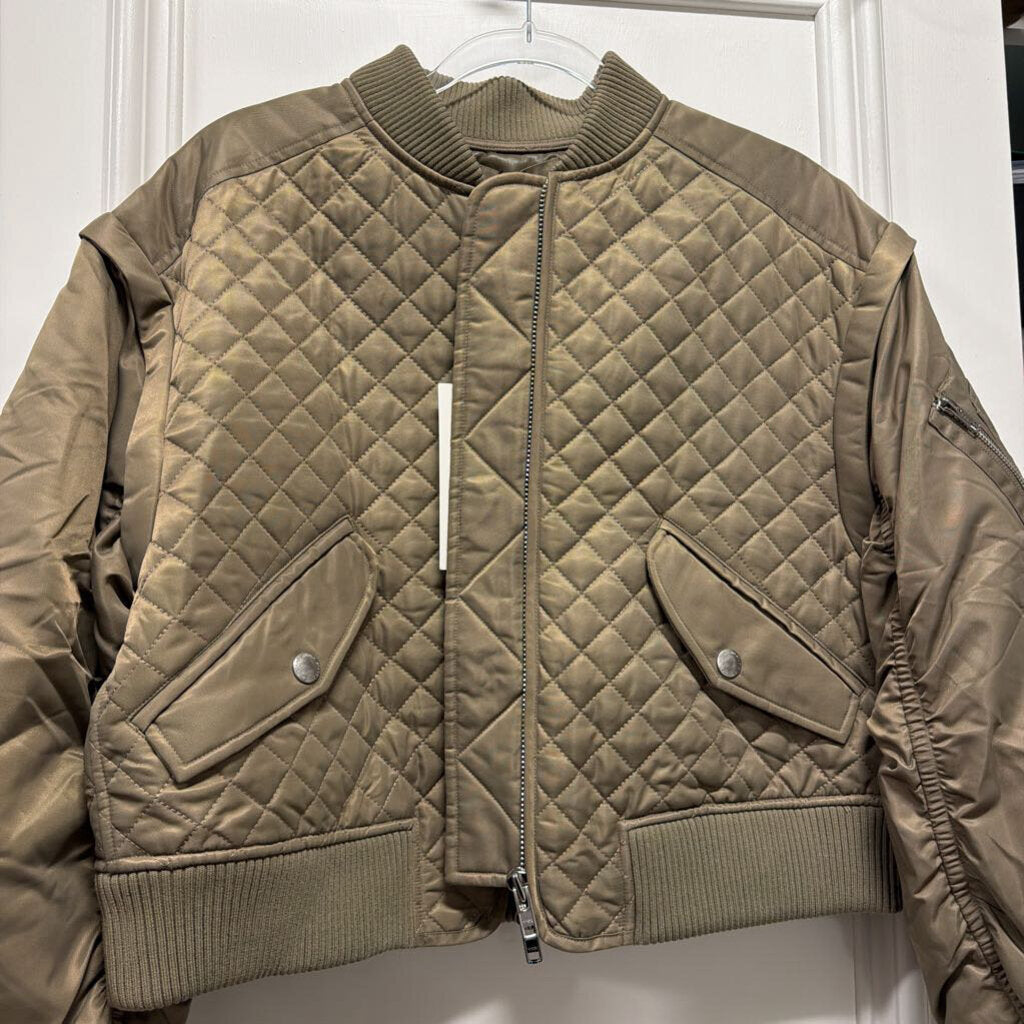 Tan Nylon Bomber Jacket (NWT 1000)