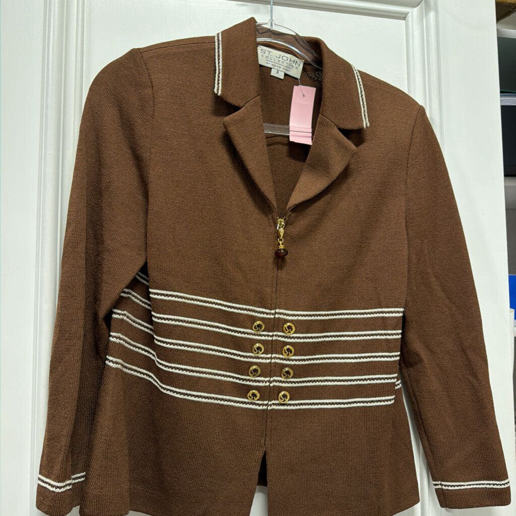 Brown/White Stripe Jacket