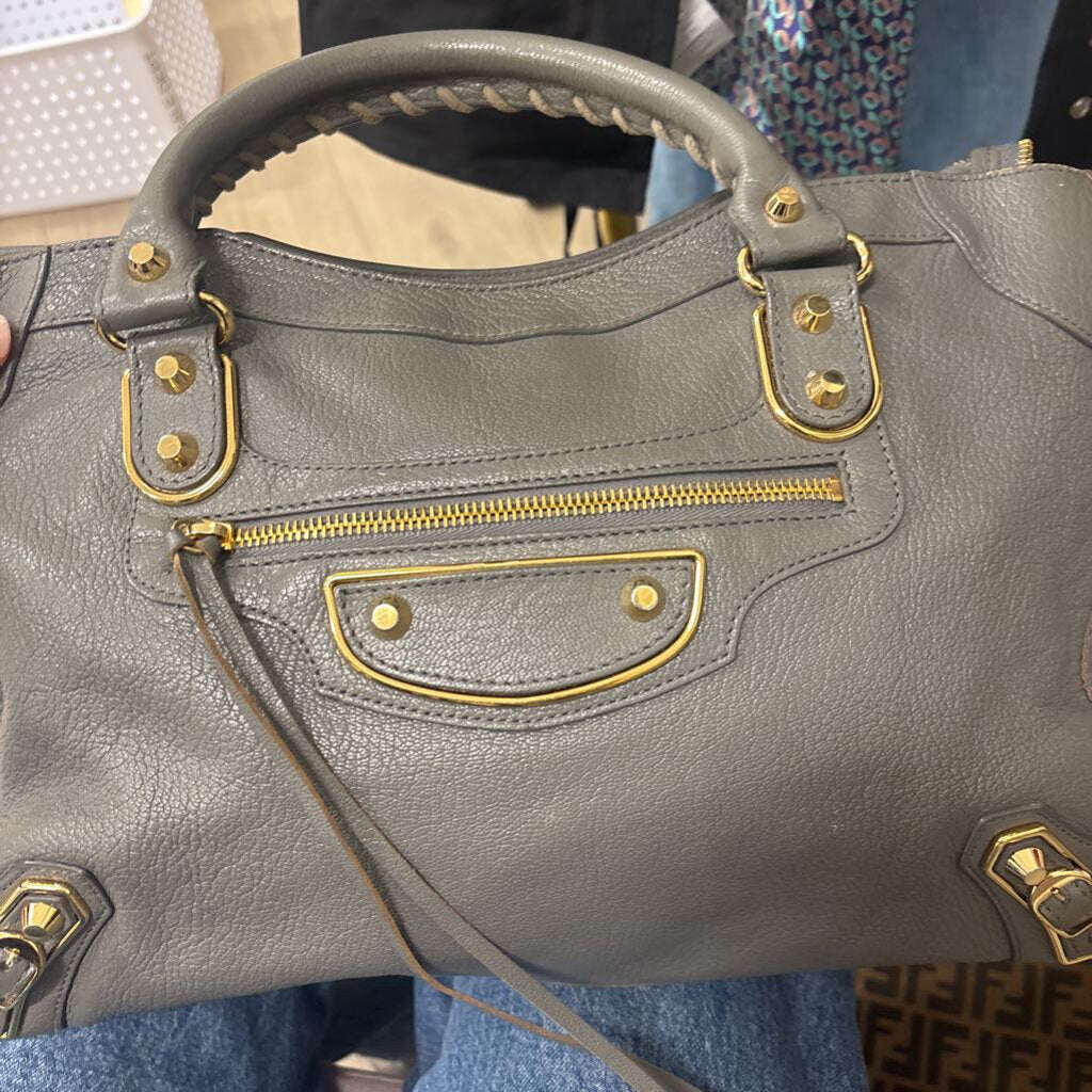 Le City Goatskin Metallic Edge Gray
