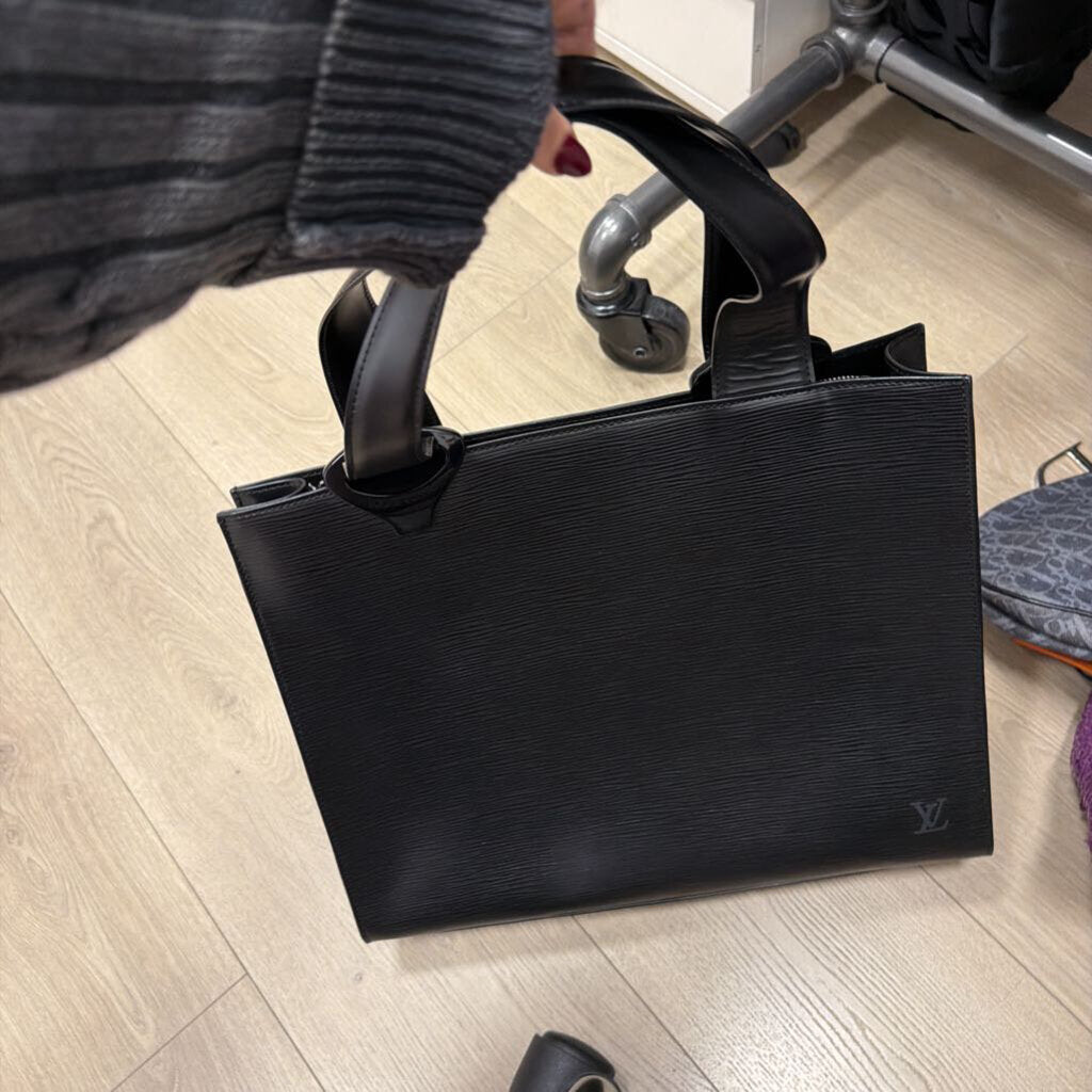 Black Epi Leather Tote