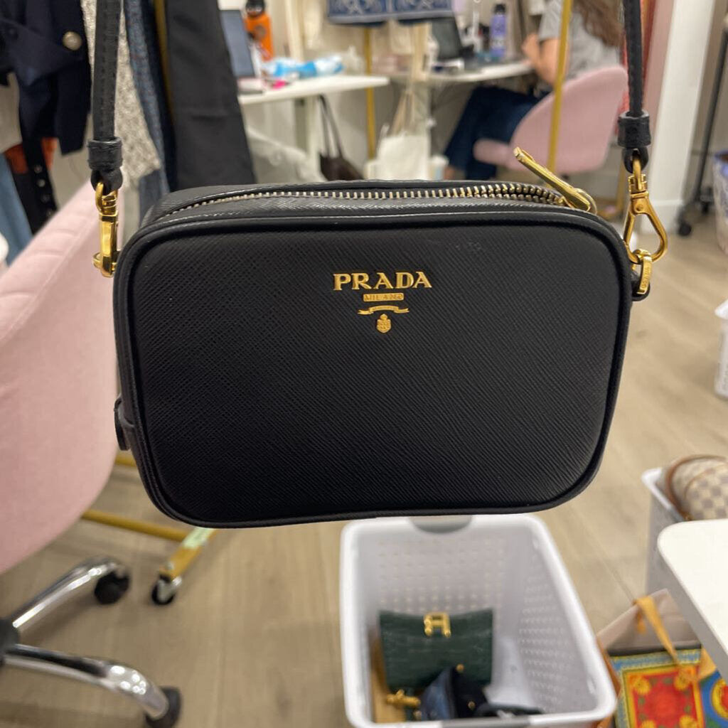Black Mini Camera Crossbody Bag
