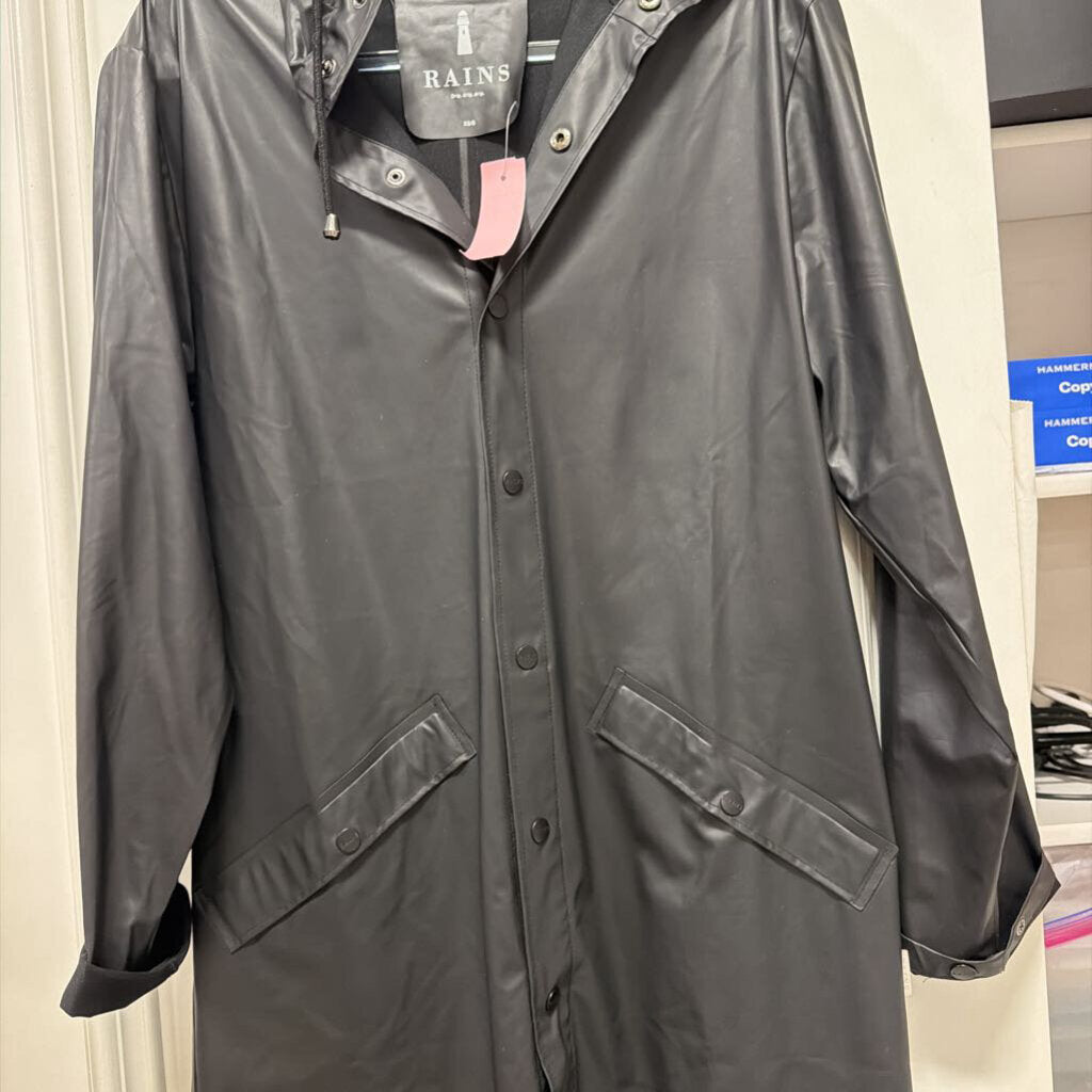 Black Poly Rain Jacket