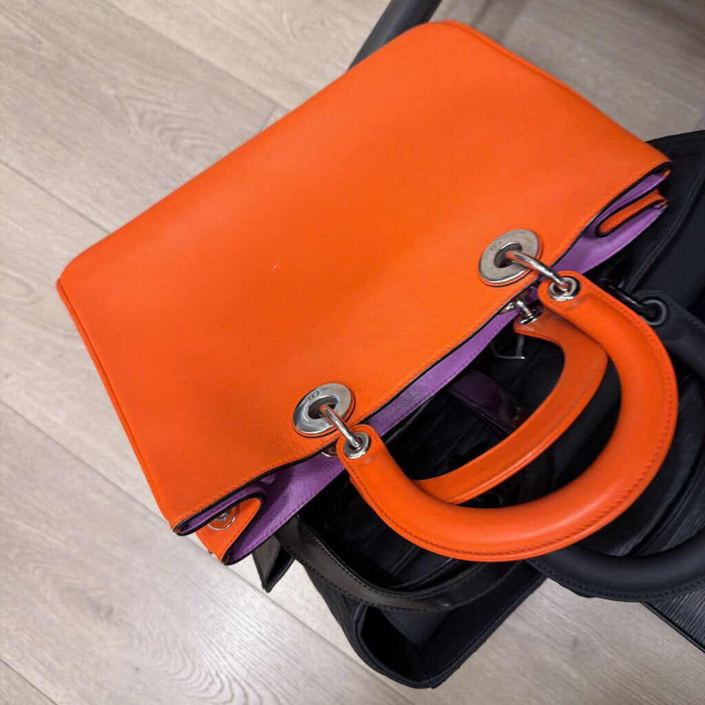 Orange/Purple Leather Medium Diorissimo