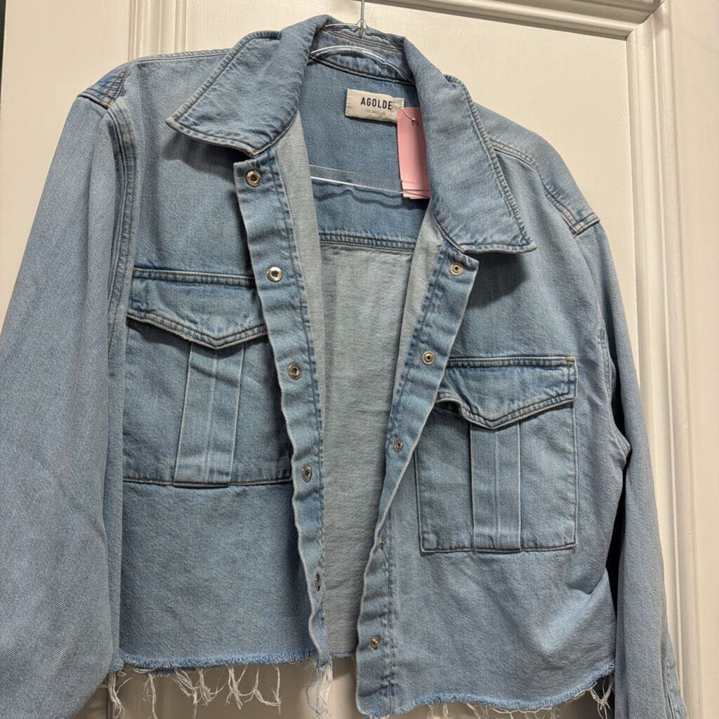 Blue Cutoff Denim Jacket