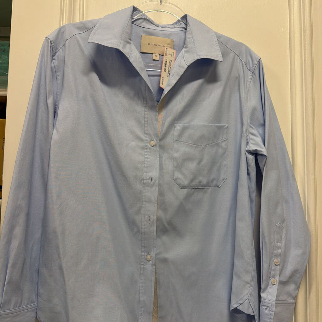 Blue Poly/Cotton Shirt