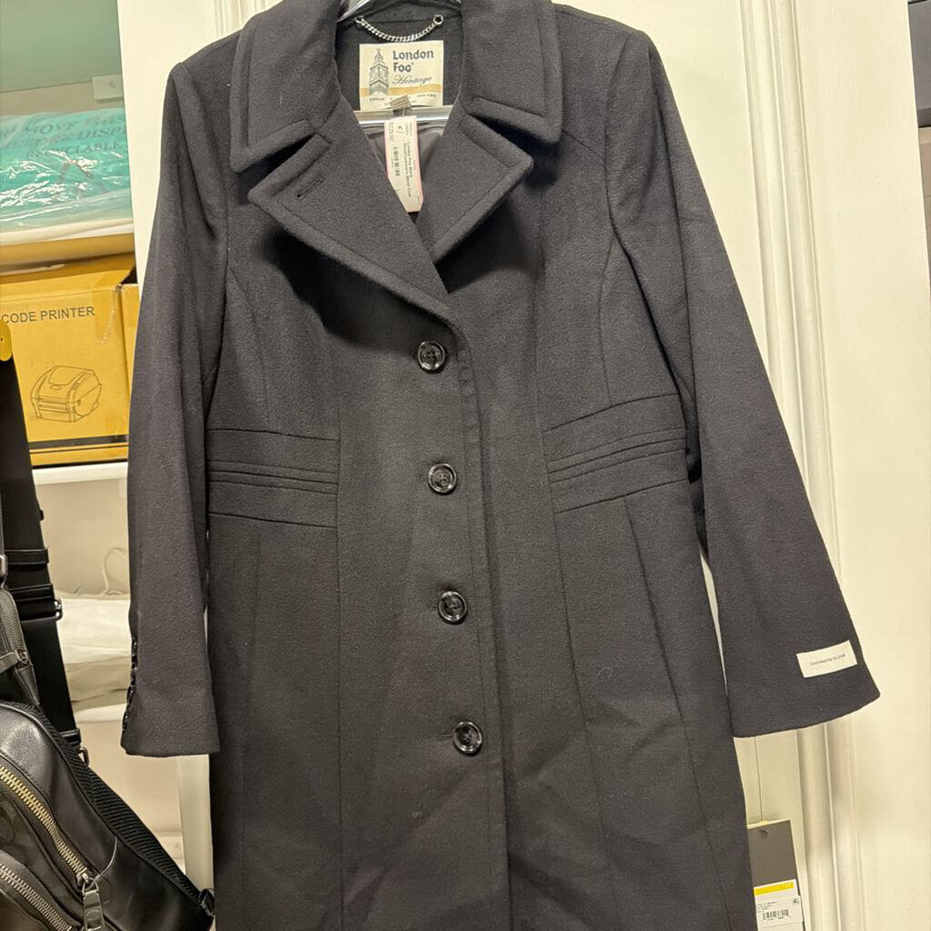 Black Wool/Cashmere Blend Coat (NWT)