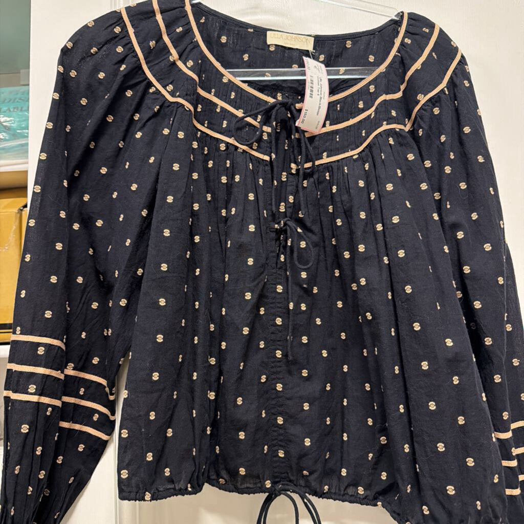 Black/Beige Cotton Top