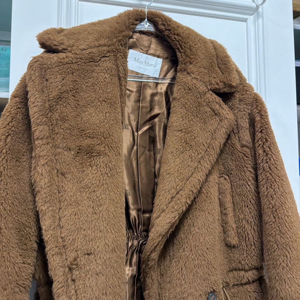 Brown Alpaca/Wool Cinched Coat