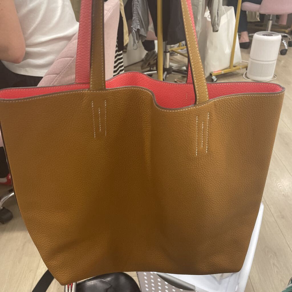 Brown/Pink Double Sens Reversible Tote(est 4050) 36