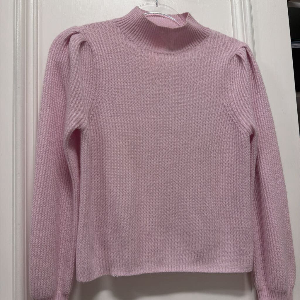 Pink Cashmere Ribbed Sweater