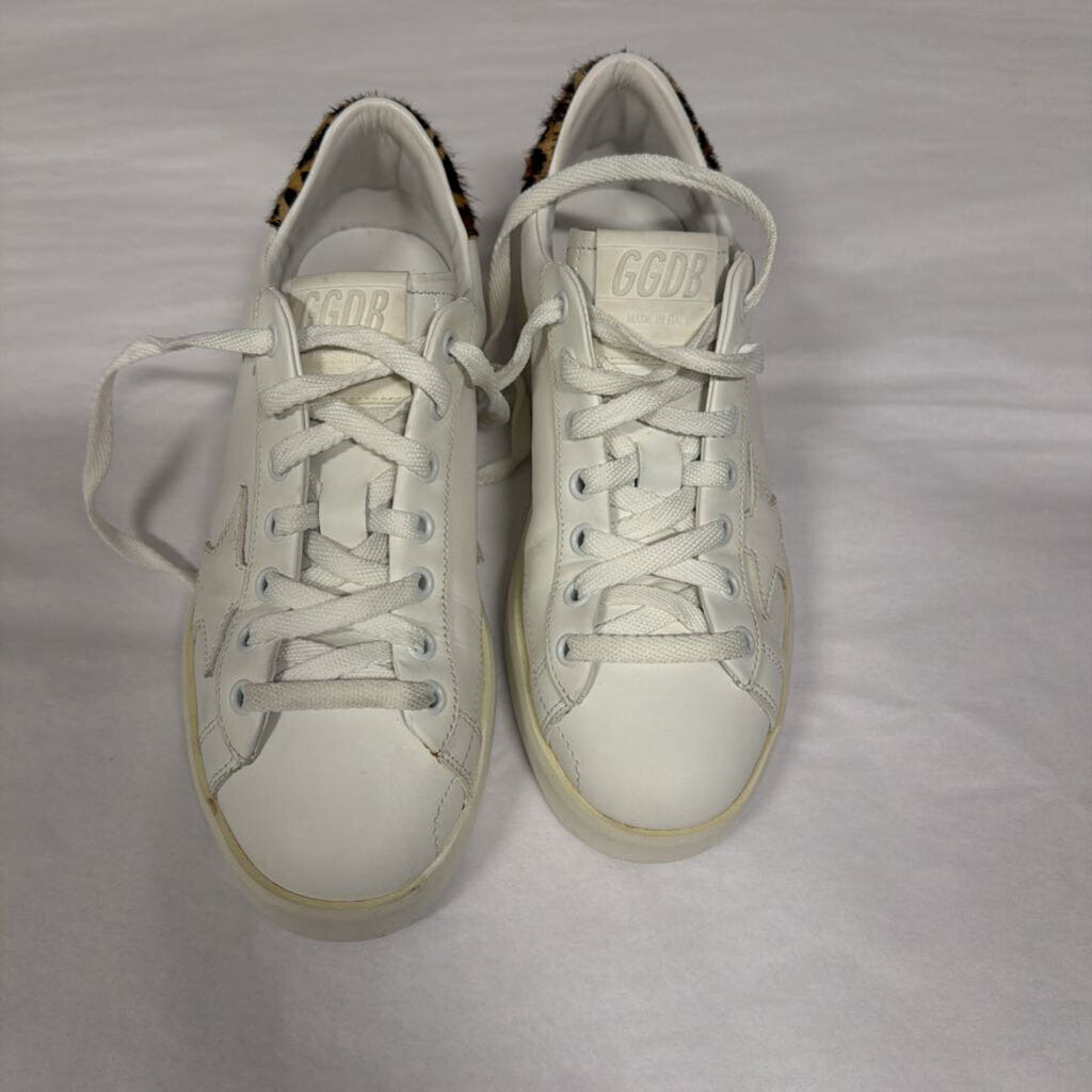 White/Leopard Sneakers