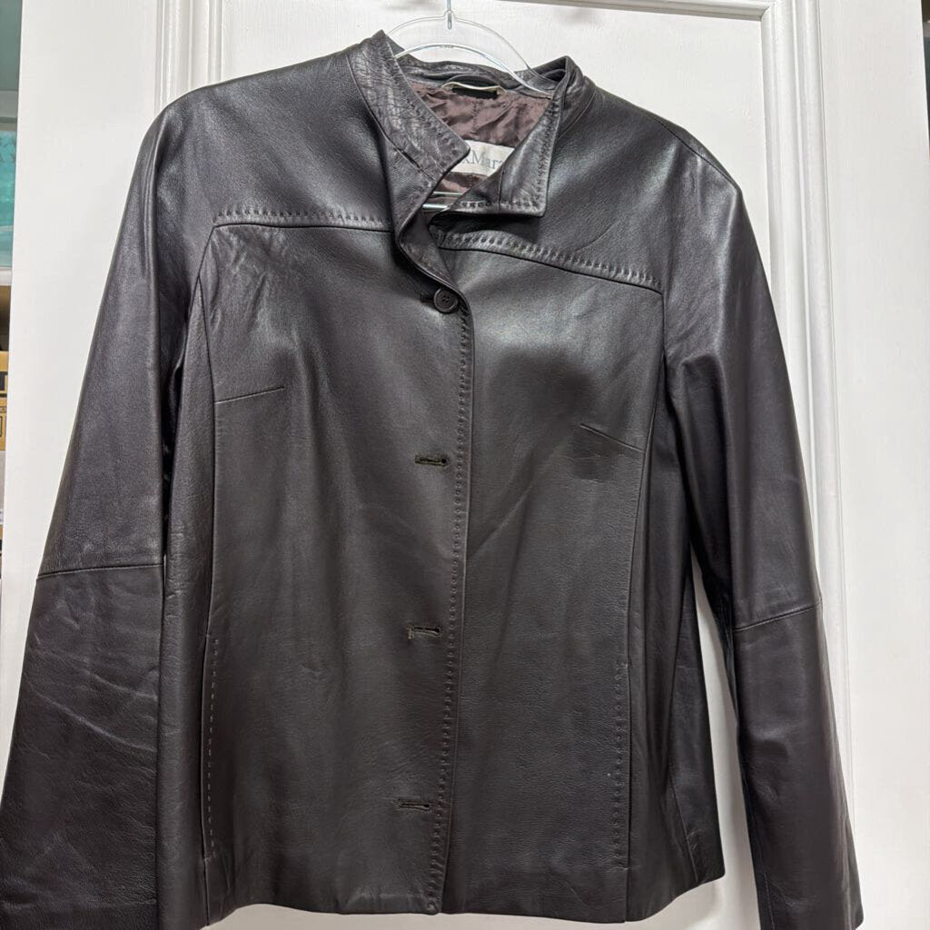Chocolate Brown Leather Jacket