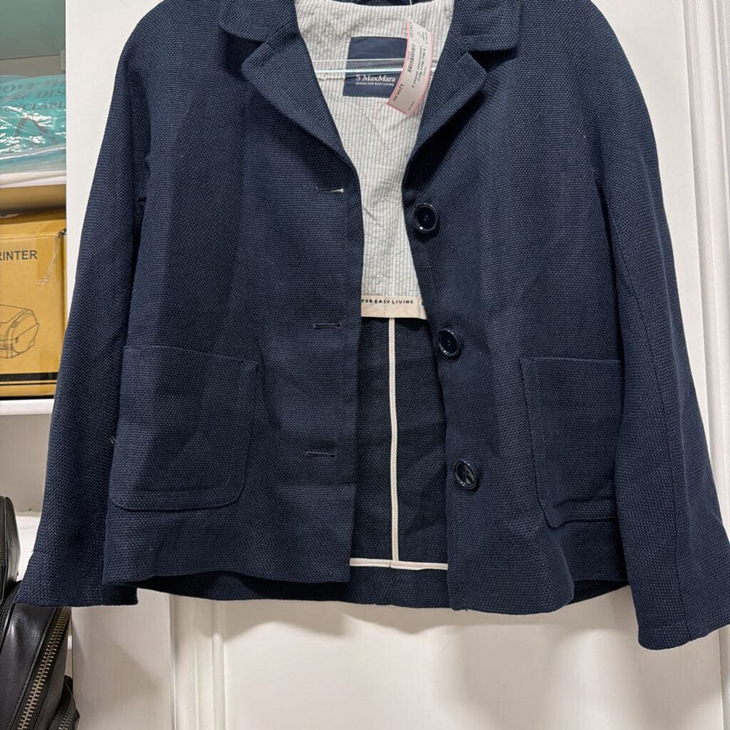 Navy Linen/Cotton Jacket