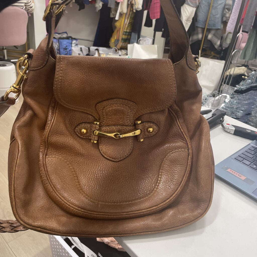 Brown Leather New Pelham Shoulder Bag