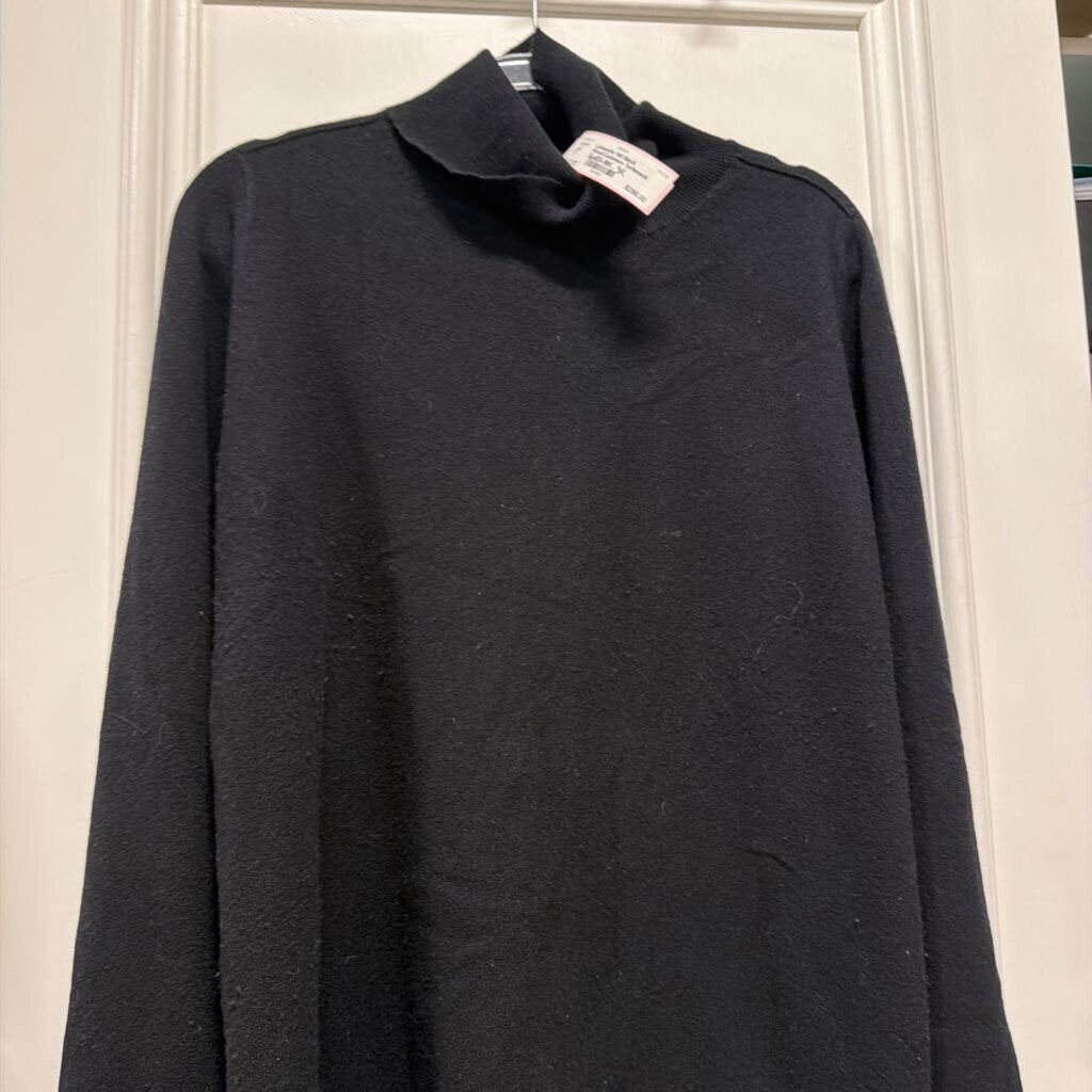 Black Wool/Cashmere Turtleneck Sweater