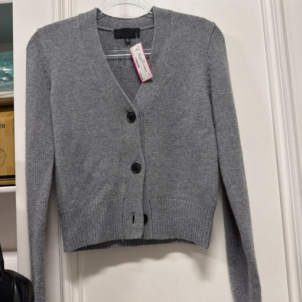 Gray Cashmere Cardigan