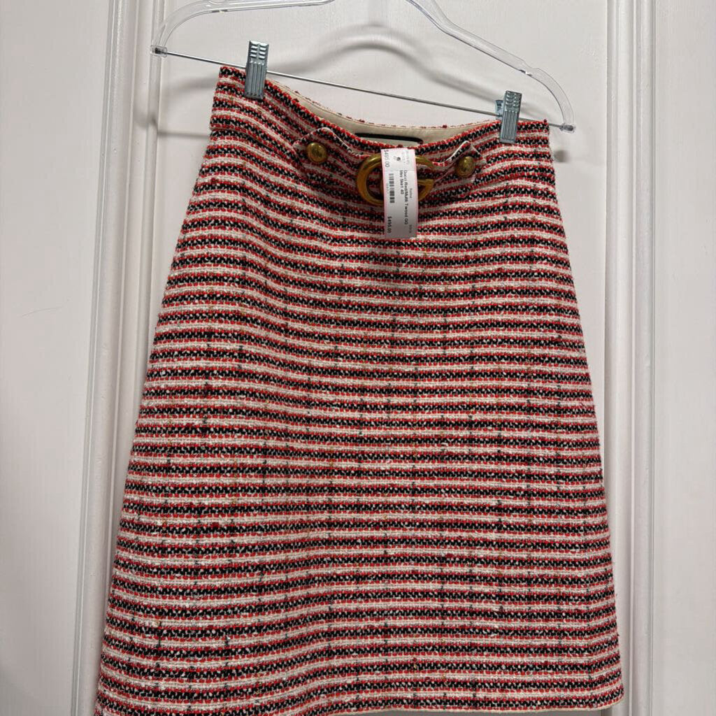 Red/Multli Tweed GG Mini Skirt